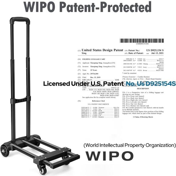 Folding Hand Truck, 290 lbs Heavy Duty Dolly Cart Solid Moving Utility Cart - Picture 6 of 6